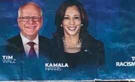 Governador Valadares tem outdoors para Kamala Harris